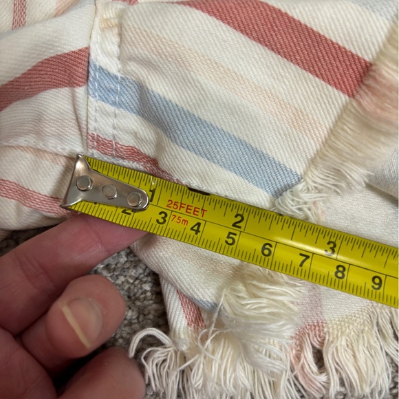 NEW! American Eagle Shorts 0 Striped Mom Short Patriotic American Cut Off - Picture 4 of 12